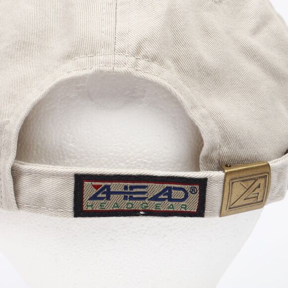 Longaberger America Embroidered Logo Packable Strapback Ball Cap Hat Beige - Picture 6 of 9